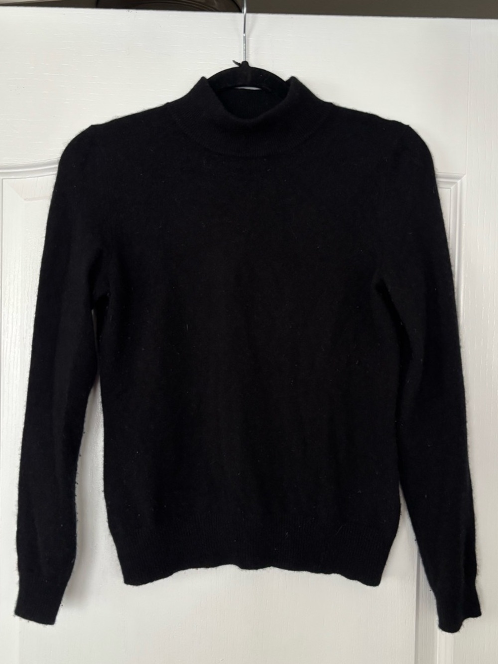 Classic Black Turtleneck 100% Cashmere Sweater